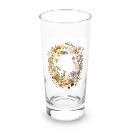 押し花のリース自然の美しさ　なでしこ1478 Long Sized Water Glass