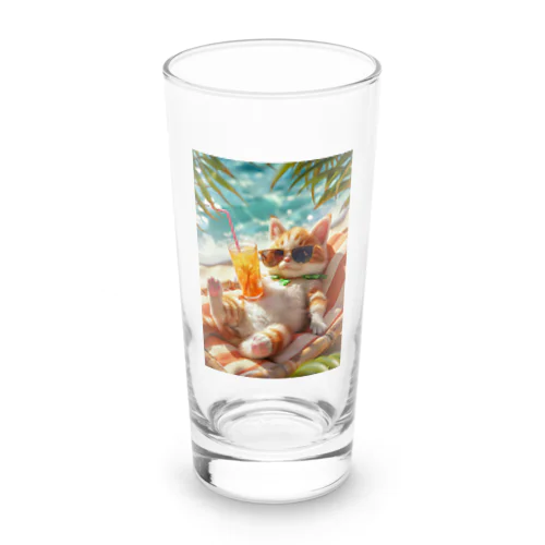 バカンスにゃ猫2 Long Sized Water Glass