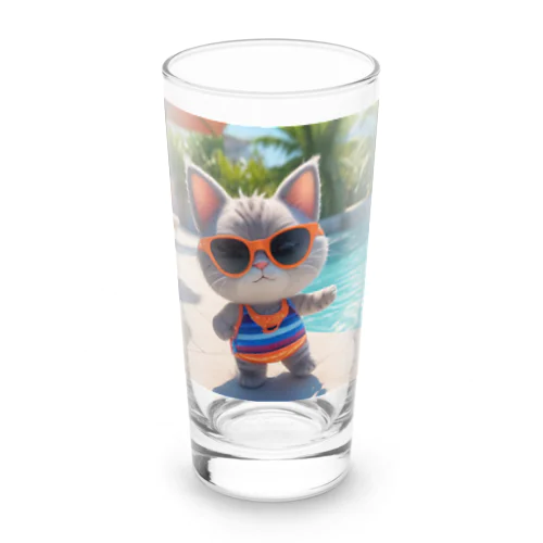 Fun cat ★ Long Sized Water Glass