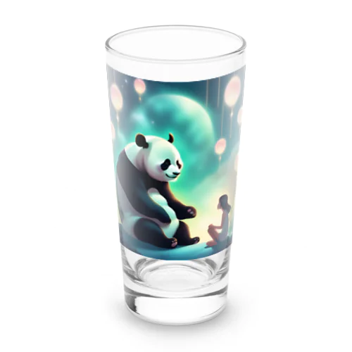 月夜のパンダと女の子6 Long Sized Water Glass