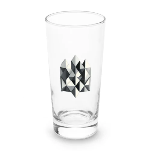 シックなグレーの抽象画 Long Sized Water Glass