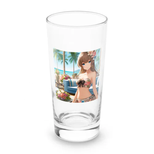 海と南国と水着と　夏休み Long Sized Water Glass