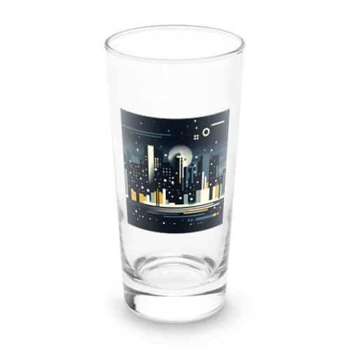 都会の夜景の抽象画 Long Sized Water Glass