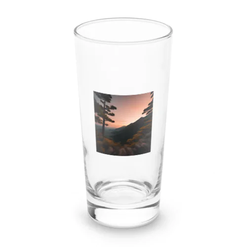 夕陽が山々にそそぐ美しい光 Long Sized Water Glass