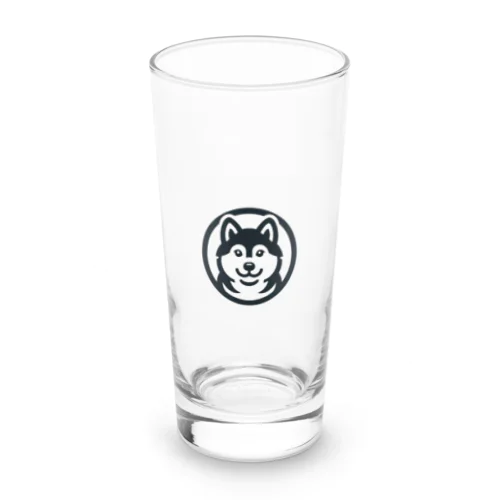 ブラックシバのキュートなロゴマーク Long Sized Water Glass