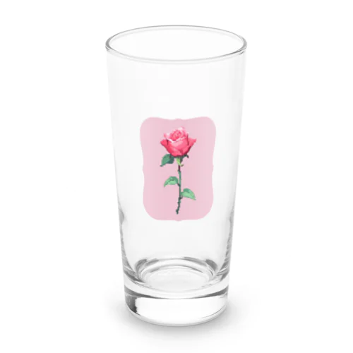 ドット絵　ROSE　PINK Long Sized Water Glass