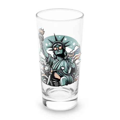 トーチを持ったおばちゃんライダー Long Sized Water Glass