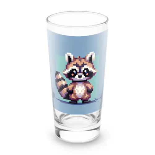 ドット絵アライグマちゃんTシャツサイズ Long Sized Water Glass