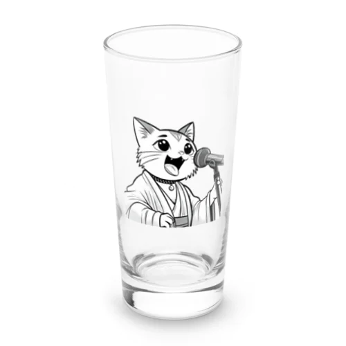 演歌ねこ Long Sized Water Glass