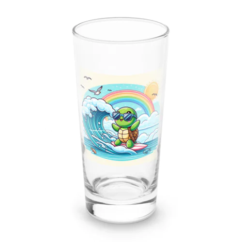 かめっち波乗りサーフィン Long Sized Water Glass