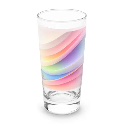 虹色に輝く波の抽象的なデザイン ロンググラス