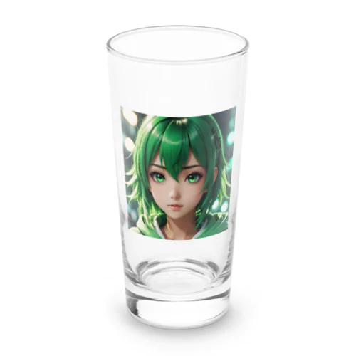 可愛らしいアニメキャラクターが描かれた美少女イラスト Long Sized Water Glass