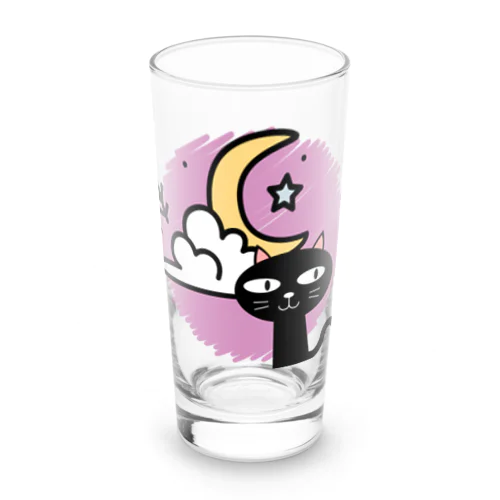 月夜の黒猫 Long Sized Water Glass