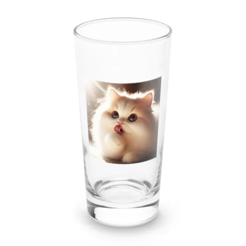 声だして　呼び込むねこちゃん Long Sized Water Glass