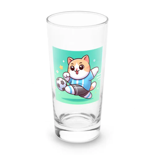 シュートをする猫 Long Sized Water Glass