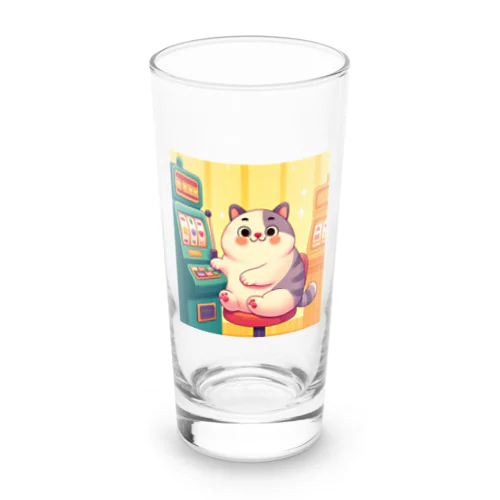 博打が好きニャー Long Sized Water Glass