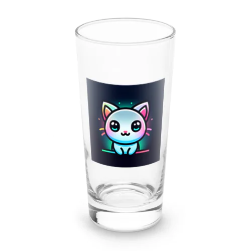 ネオン系の可愛い猫 Long Sized Water Glass