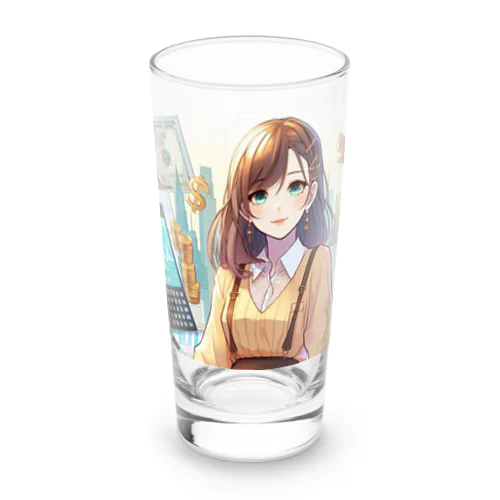 美女投資家 Long Sized Water Glass