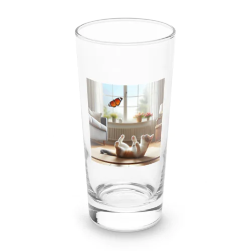 猫もびっくりー Long Sized Water Glass