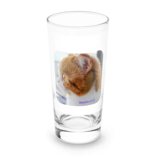 猫ネコもいにゃん 横顔キュン  Long Sized Water Glass