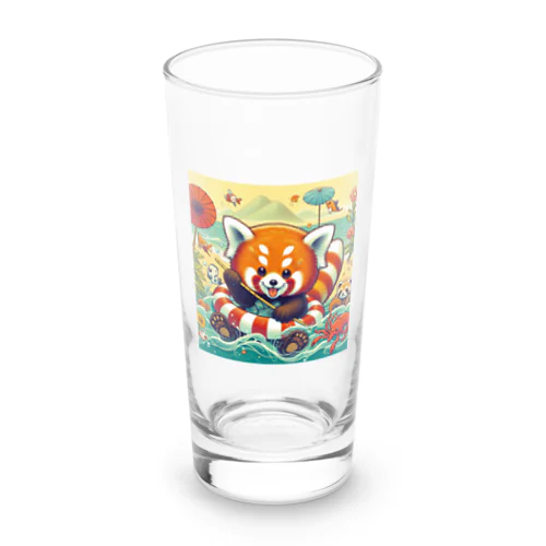 ちょっとやんちゃなレッサーパンダです Long Sized Water Glass