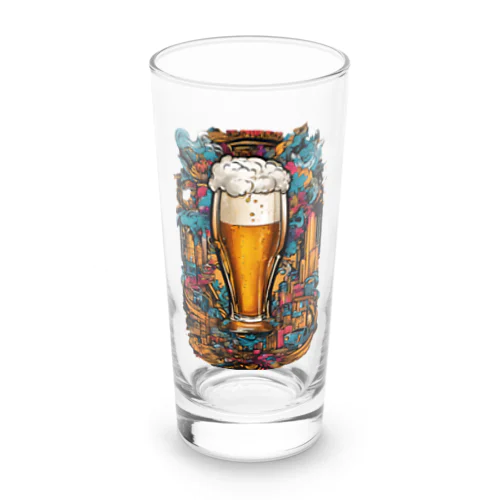 生ビール　デザインTシャツ　アート　グラフィック Long Sized Water Glass