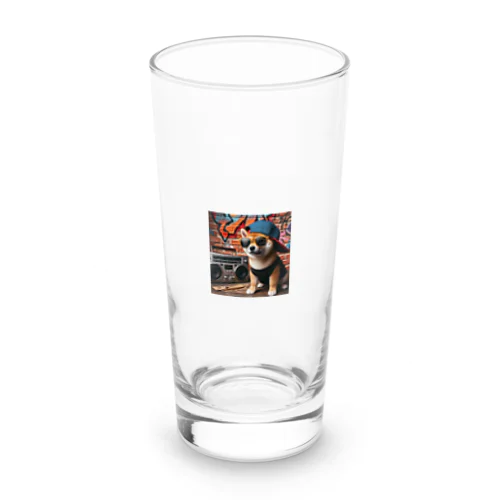 柴犬のヒップホップ Long Sized Water Glass