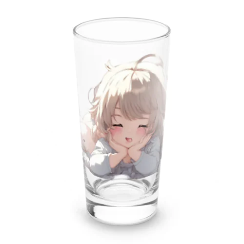 眠れない夜の可愛い少女 Long Sized Water Glass