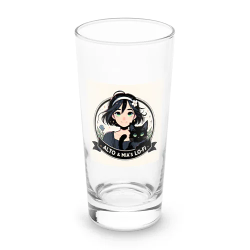 時空の旅猫アルトとミアのロゴマークグッズ Long Sized Water Glass