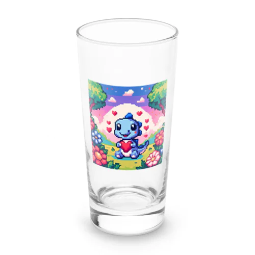 ピクセルアート 恐竜の子ども Long Sized Water Glass