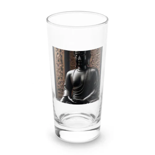 深みのある漆黒の色合いが美しく輝く厳かな仏像。 Long Sized Water Glass