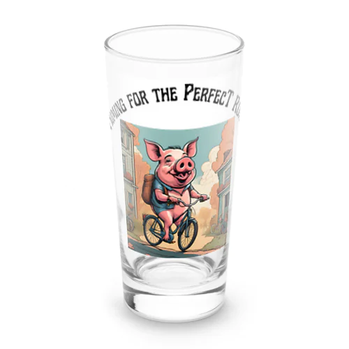 豚と自転車 Long Sized Water Glass