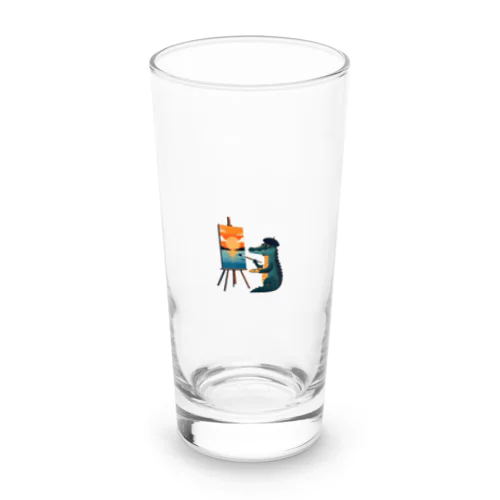 ワニ画家、ワニわん誕生 Long Sized Water Glass