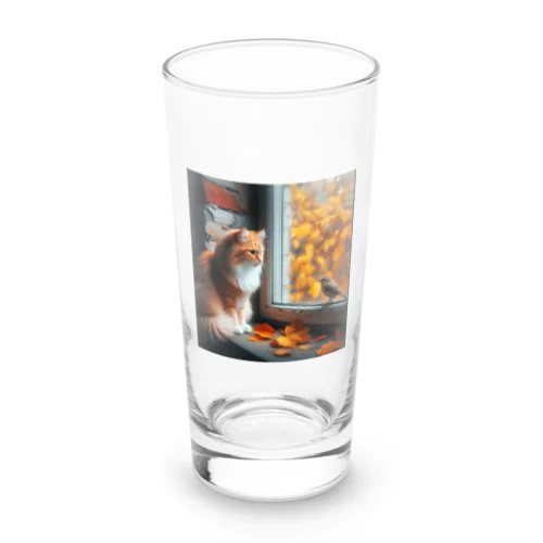 未来を見つめる哀愁CAT Long Sized Water Glass