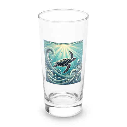ウミガメと水流 Long Sized Water Glass