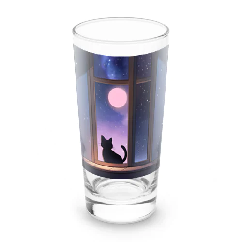 ストロベリームーン黒猫 Long Sized Water Glass