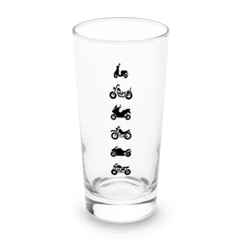 モーターサイクルず Blackタテ Long Sized Water Glass