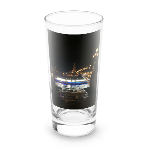 パリ、夜のセーヌ川 Long Sized Water Glass