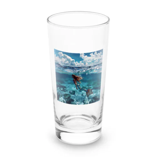 モルジブの大海原で人魚が泳いでいますsanae2074 Long Sized Water Glass