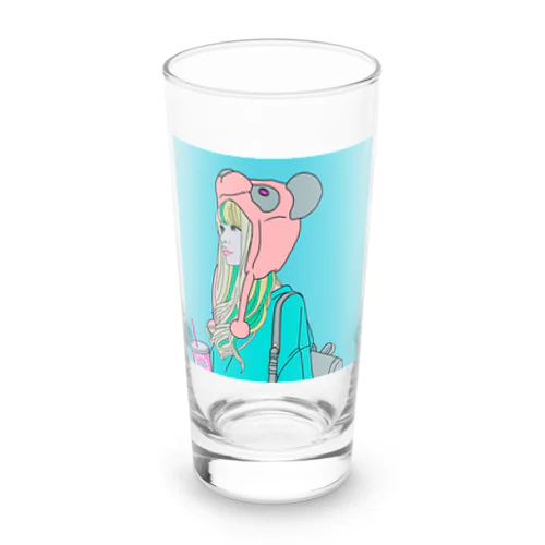 パンダ女子　ピンクパンダ Long Sized Water Glass