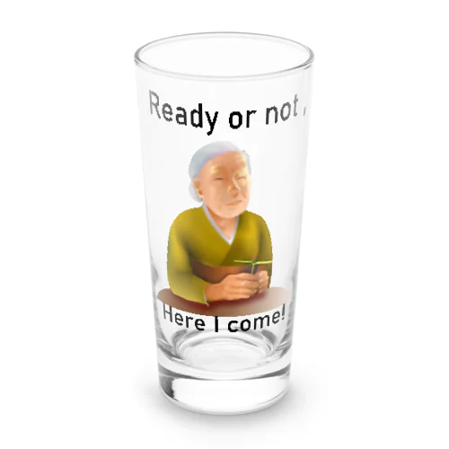 Ready Or Not, Here I Come!(black) Long Sized Water Glass