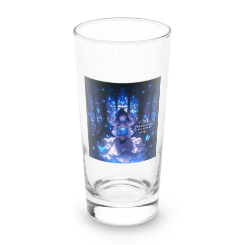 The Girl of Blue Flowers Shining in the Still Night Long Sized Water Glass