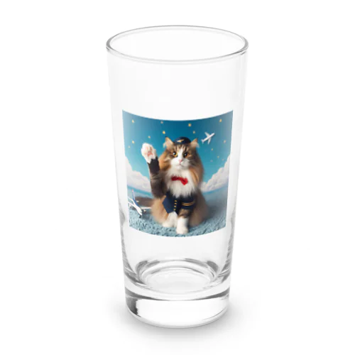 猫の客室乗務員 Long Sized Water Glass