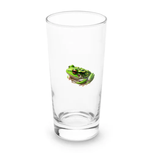 眠っているかわいいアマガエル Long Sized Water Glass