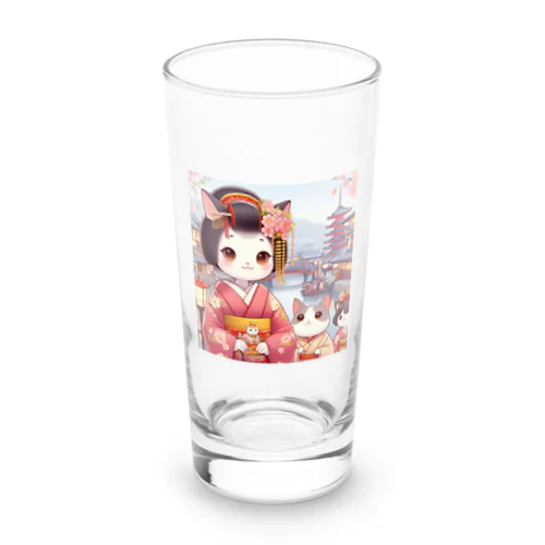 舞妓ネコおにゃん Long Sized Water Glass