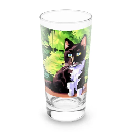 Fresh greenery and cat！ Long Sized Water Glass