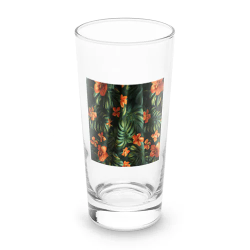 オレンジ色のハイビスカスの花 Long Sized Water Glass