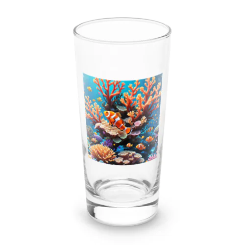 珊瑚とクマノミ ロンググラス