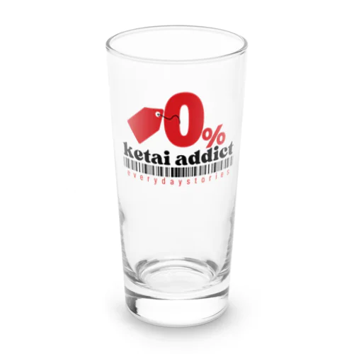 0% ketai addict タイポグラフィ グラフィックデザイン Long Sized Water Glass