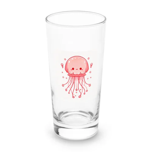 薄紅色のクラゲ･べーちゃん Long Sized Water Glass